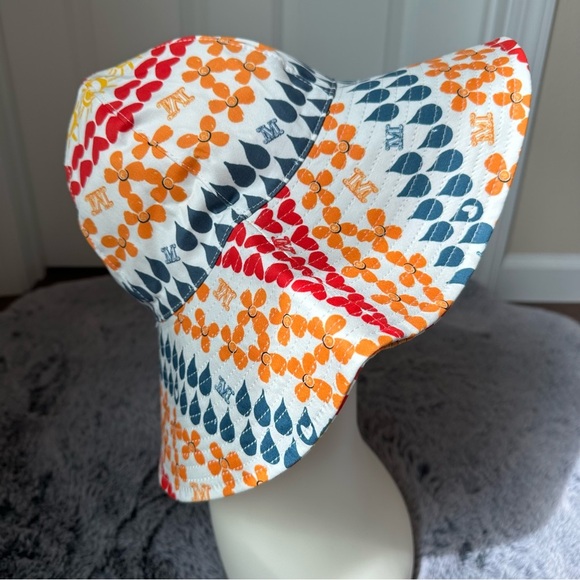 MAXMARA Label-cut Printed Logo Sun Hat Size:57 S/M Spring /Summer - Picture 7 of 12